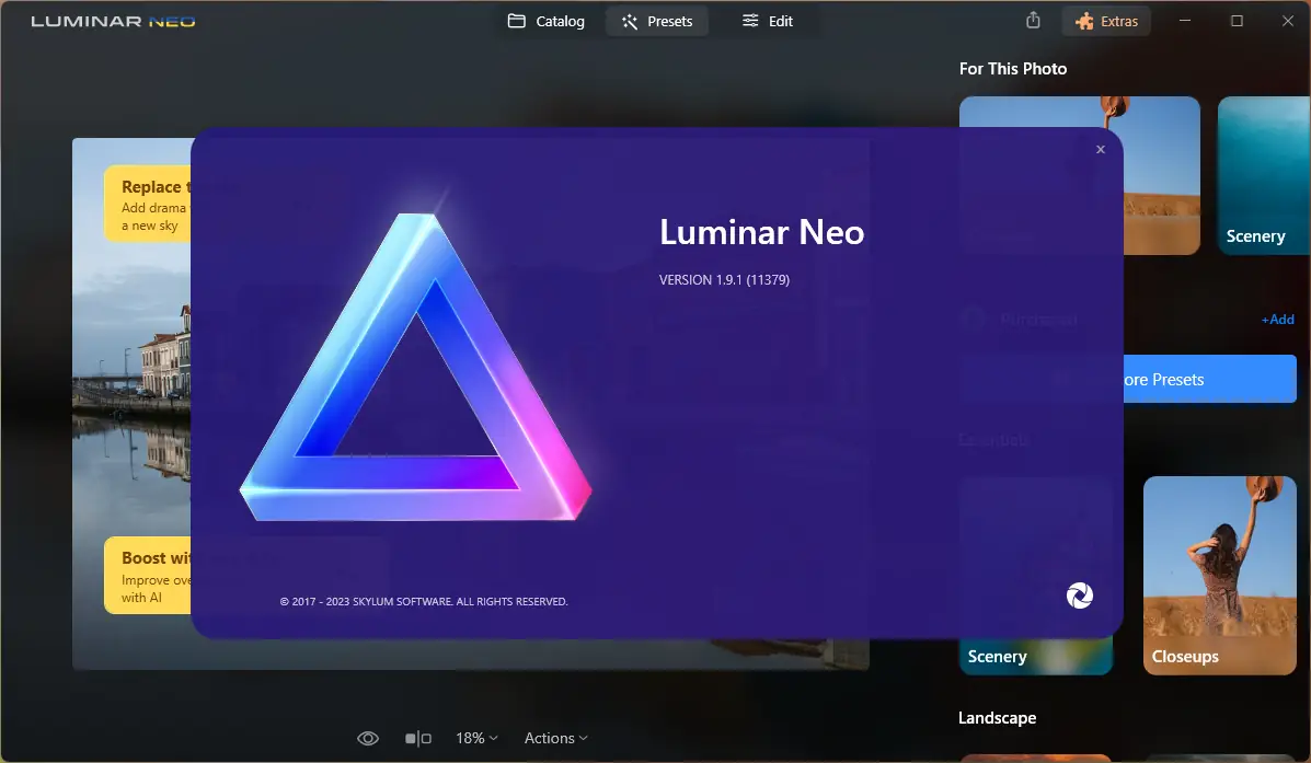 Установка Luminar Neo 1.9.1.11379 (Repack & Portable) by elchupacabra [Multi]