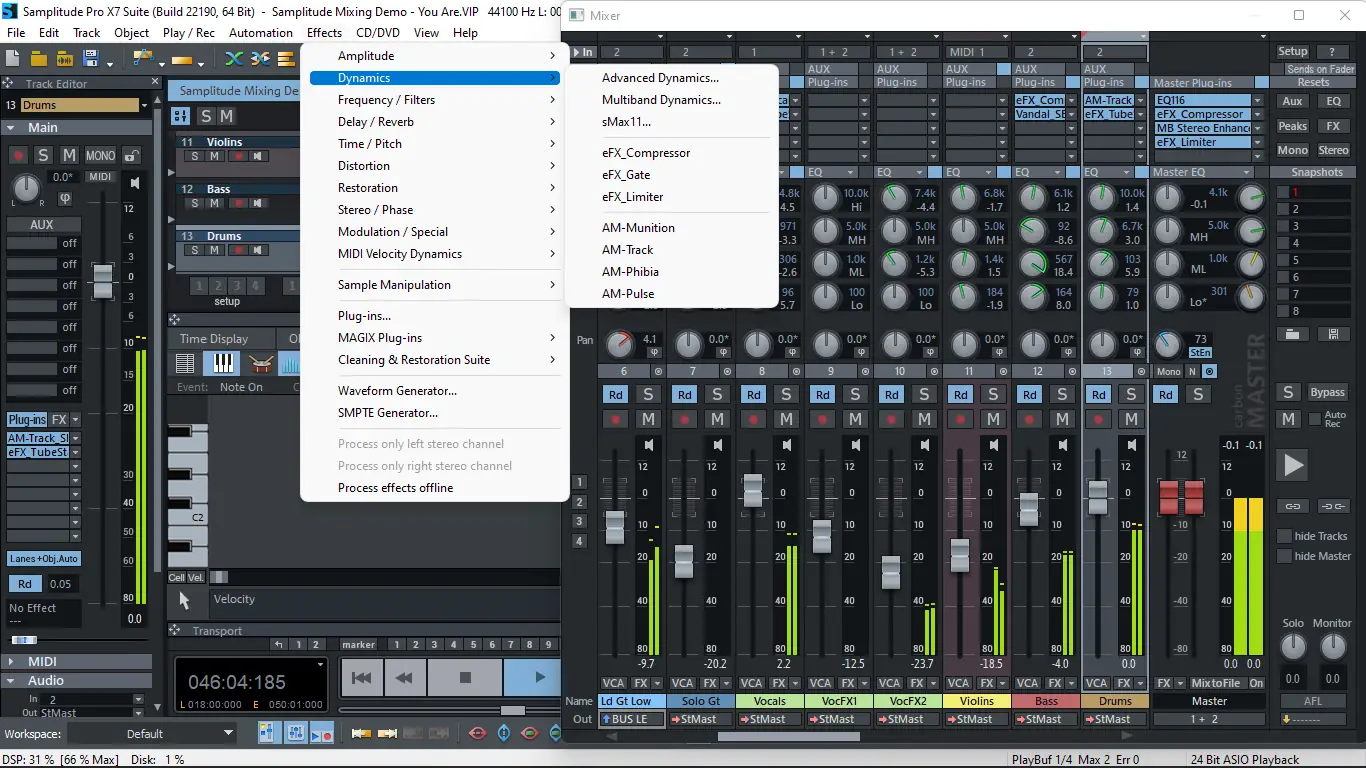 Установка MAGIX Samplitude Pro X7 Suite 18.0.0.22190 (x64) [Multi]
