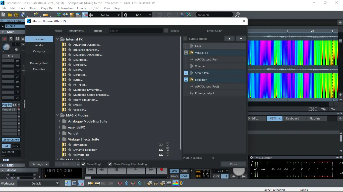 Установка MAGIX Samplitude Pro X7 Suite 18.1.1.22392 (x64) [Multi]