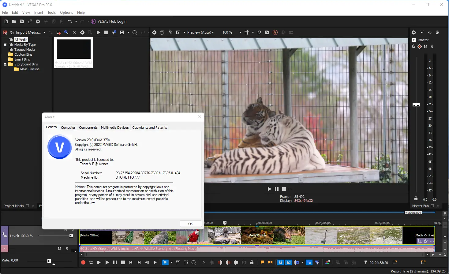 Установка MAGIX Vegas Pro 20.0 Build 370 RePack by KpoJIuK [En]