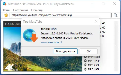 Установка MassTube Plus 16.0.0.600 RePack (& Portable) by Dodakaedr [Ru En]