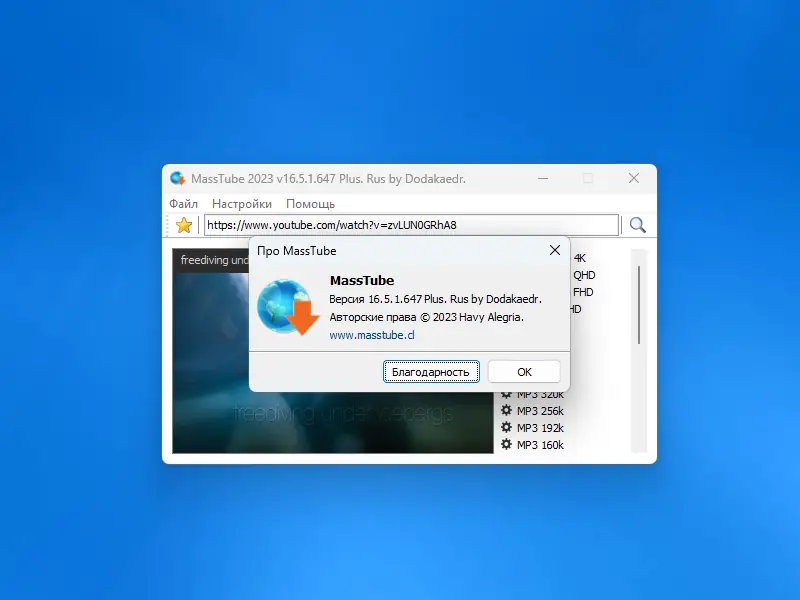 Установка MassTube Plus 16.5.1.647 RePack (& Portable) by Dodakaedr [Ru En]