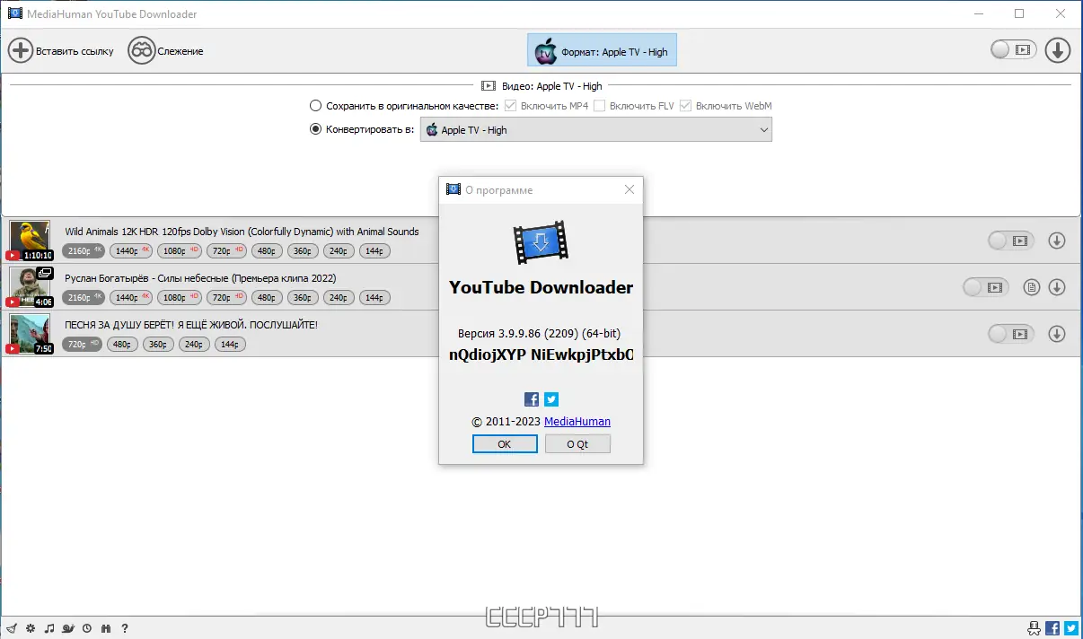 Установка MediaHuman YouTube Downloader 3.9.9.86 (2209) RePack (& Portable) by elchupacabra [Multi Ru]