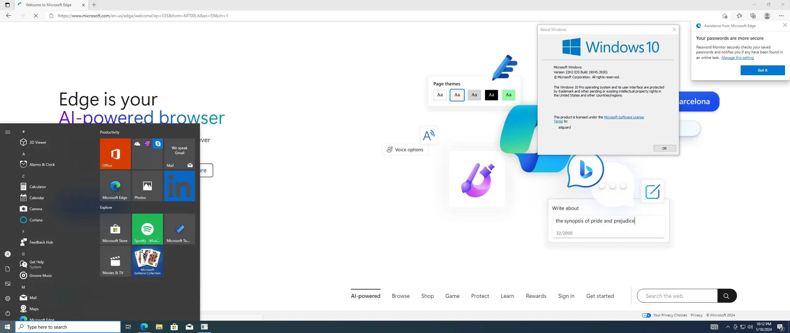 Установка Microsoft Windows 10 [10.0.19045.3930], Version 22H2 (Updated January 2024) - Оригинальные образы от Microsoft MSDN [En]