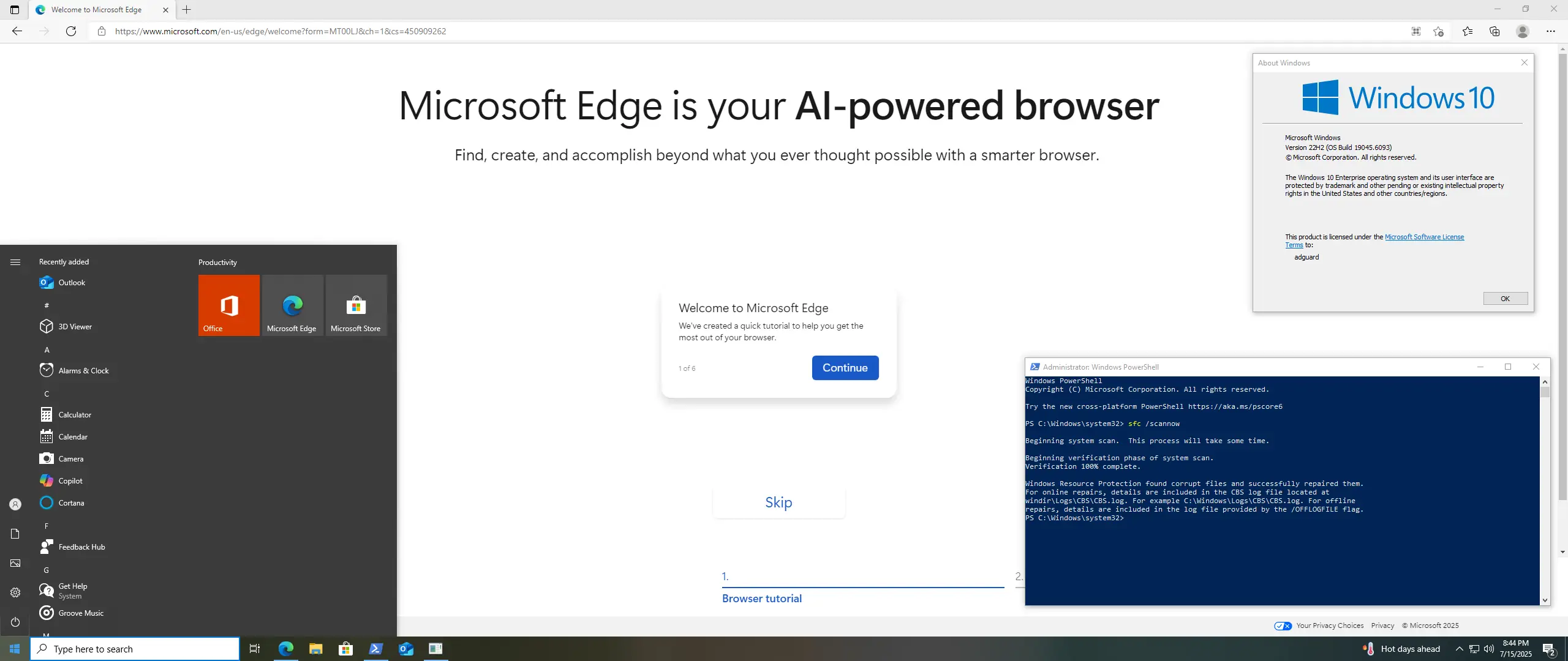 Установка Microsoft Windows 10 [10.0.19045.6093], Version 22H2 (Updated July 2025) - Оригинальные образы от Microsoft MSDN [En]