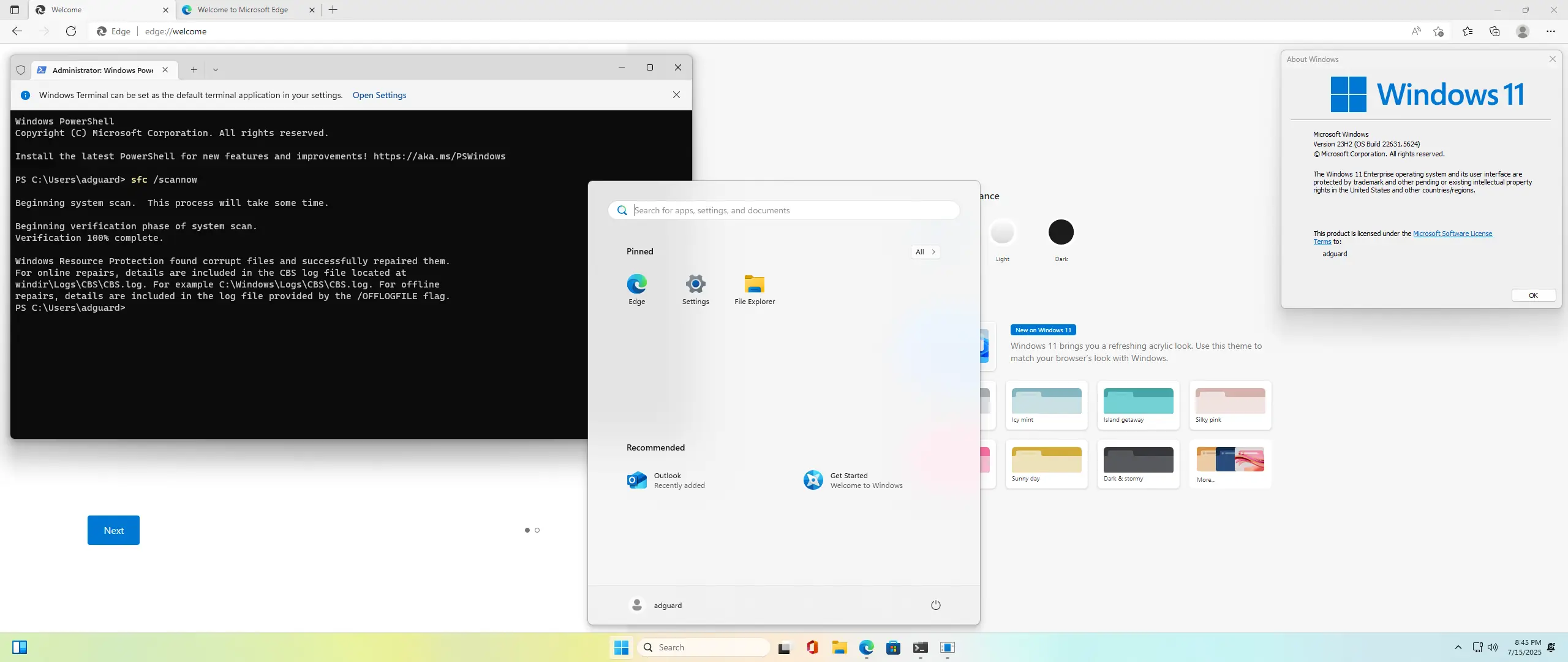 Установка Microsoft Windows 11 [10.0.22631.5624], Version 23H2 (Updated July 2025) - Оригинальные образы от Microsoft MSDN [En]