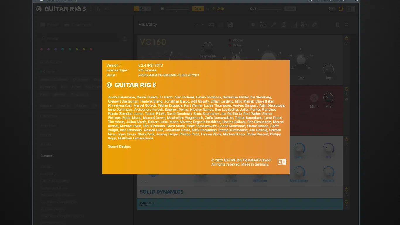 Установка Native Instruments - Guitar Rig 6 Pro 6.2.4 STANDALONE, VST, VST3, AAX (x64) [En]