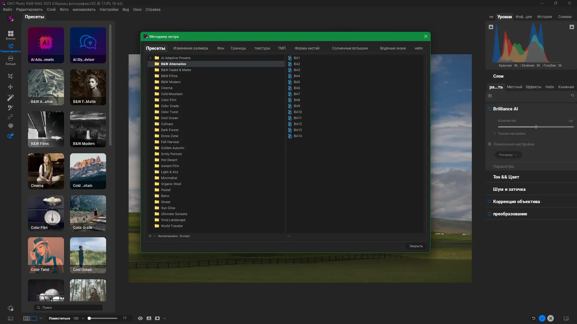 Установка ON1 Photo RAW MAX 2025.2 19.2.0.16851 [Multi Ru]