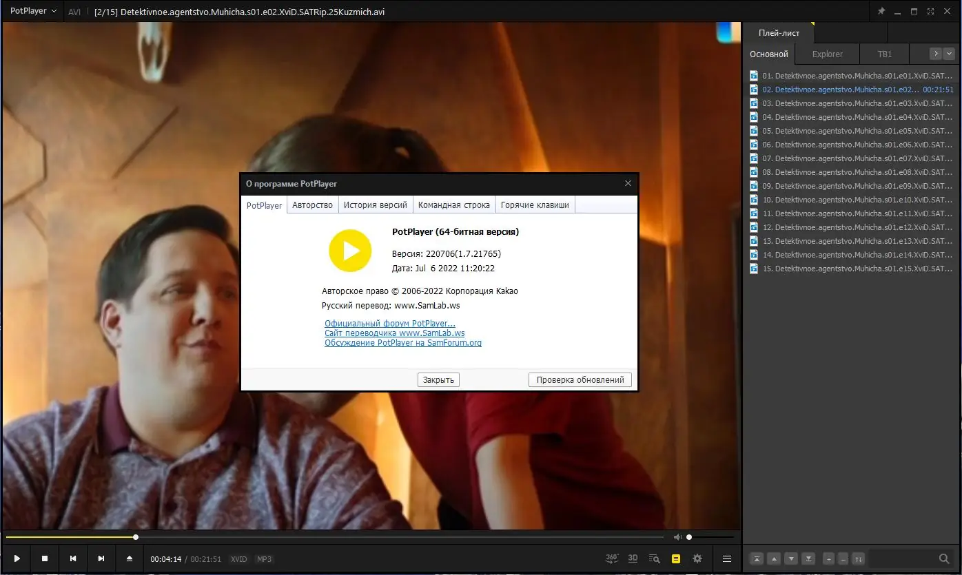 Установка PotPlayer 220706 (1.7.21765) Stable + Portable (x86 x64) by SamLab [Multi Ru]
