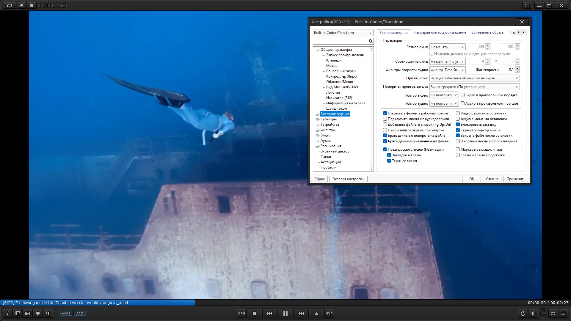 Установка PotPlayer 250124 (1.7.22412) Beta (x64) RePack (& Portable) by elchupacabra [Multi Ru]