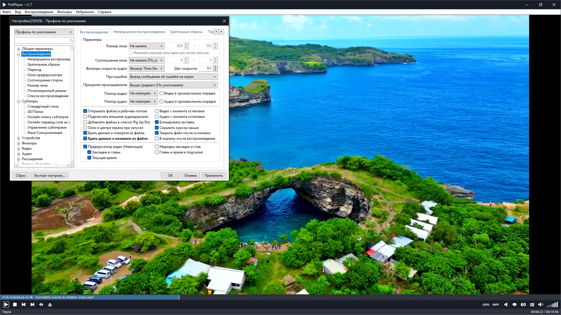 Установка PotPlayer 250529 (1.7.22548) Beta (x64) RePack (& Portable) by elchupacabra [Multi Ru]