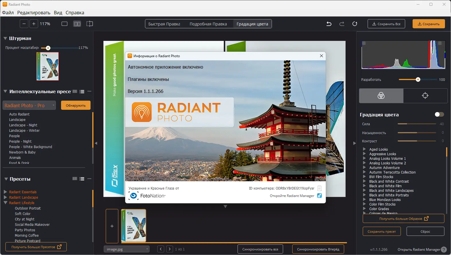 Установка Radiant Photo 1.1.1.266 RePack (& Portable) by elchupacabra [Multi Ru]