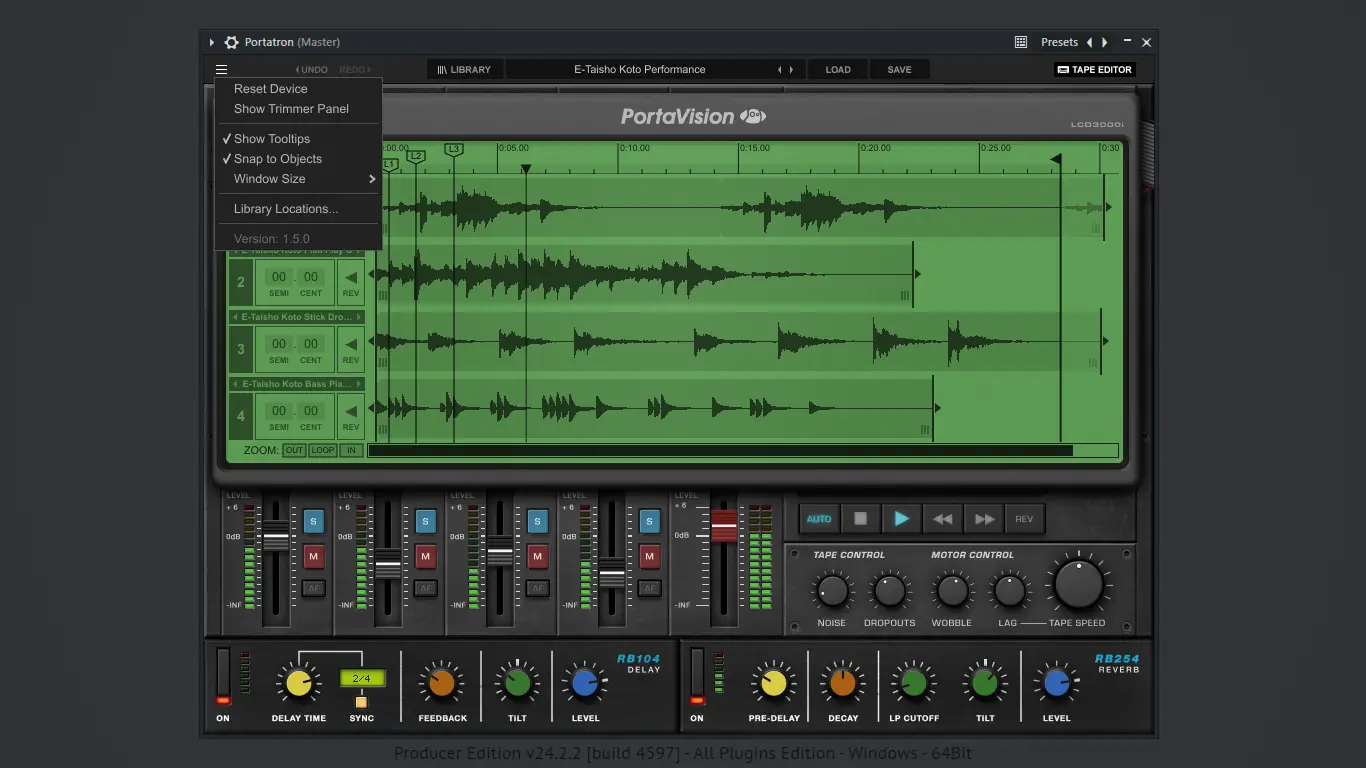 Установка Robotic Bean - Portatron 1.5.0 VST 3, AAX (x64) [En]