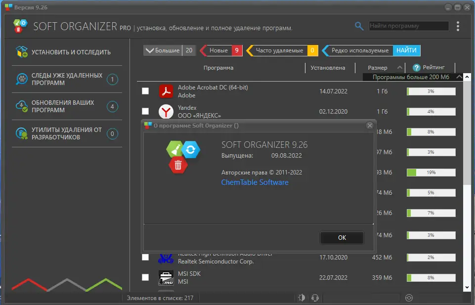 Установка Soft Organizer Pro 9.26 RePack (& Portable) by elchupacabra [Multi Ru]