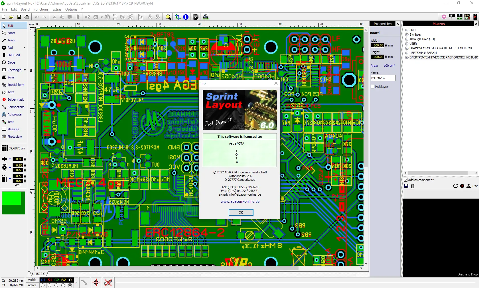 Установка Sprint-Layout 6.0 DC 12.05.2022 RePack by NikZayatS2018 [En]