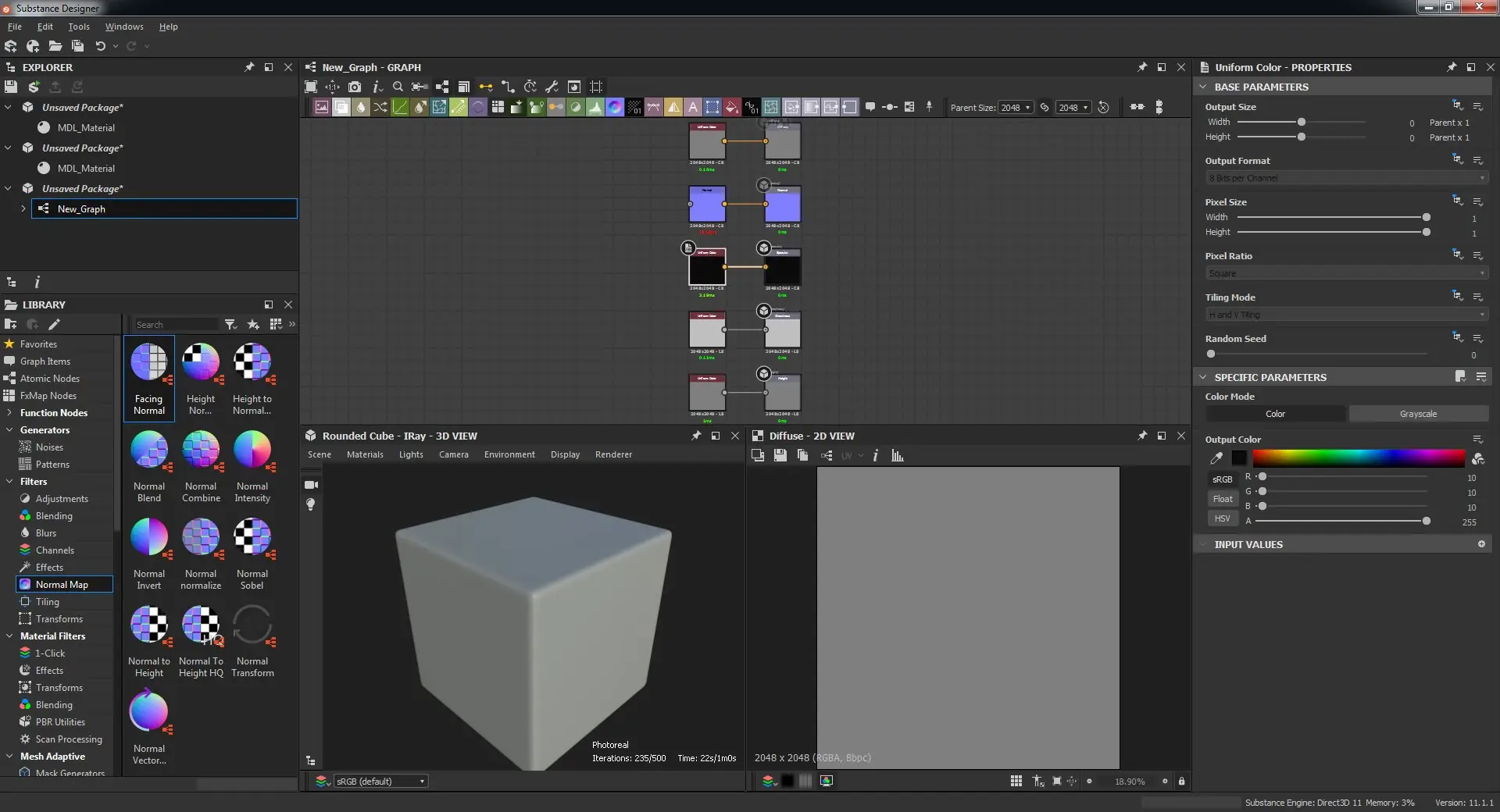 Установка Substance Designer 2021.1.1 (11.1.1) Build 4469 [Multi]