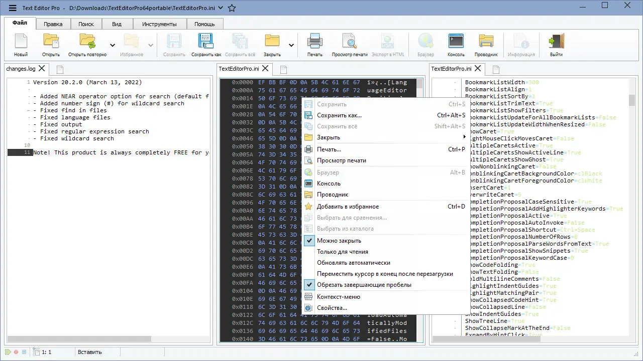 Установка Text Editor Pro 20.2.0 + Portable + bonus [Multi Ru]