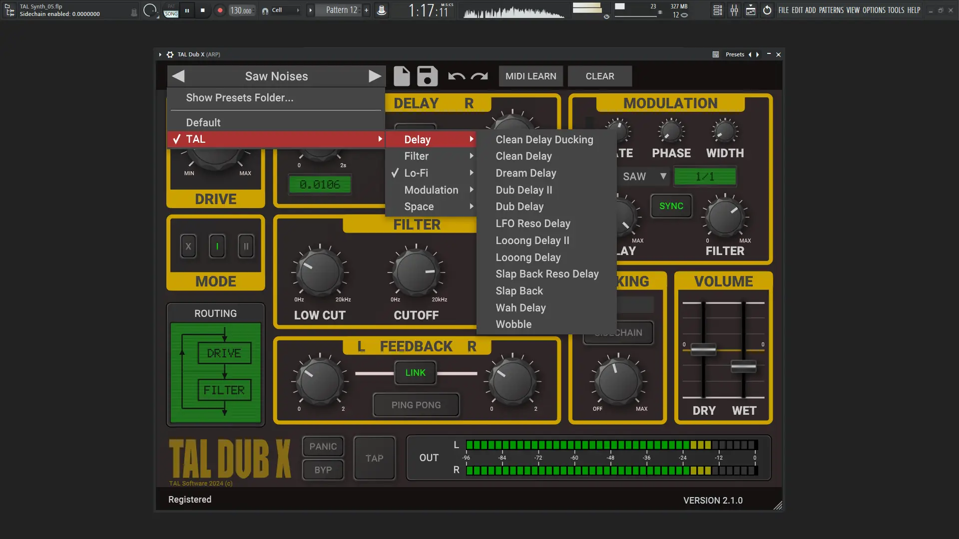Установка Togu Audio Line - TAL-Dub-X 2.1.0 VST, VST 3, AAX, CLAP (x64) [En]