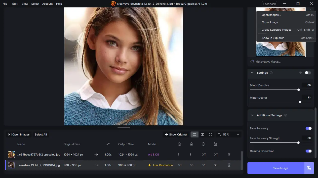 Установка Topaz Gigapixel AI 7.0.0 RePack (& Portable) by elchupacabra [En]