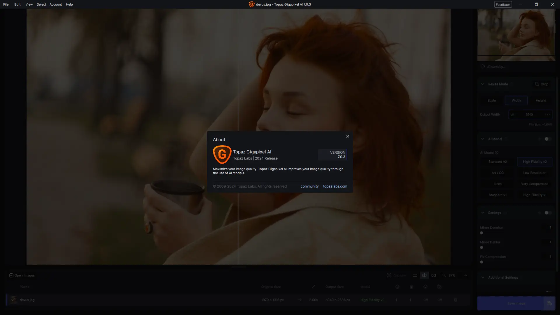 Установка Topaz Gigapixel AI 7.0.3 (x64) RePack by KpoJIuK [En]