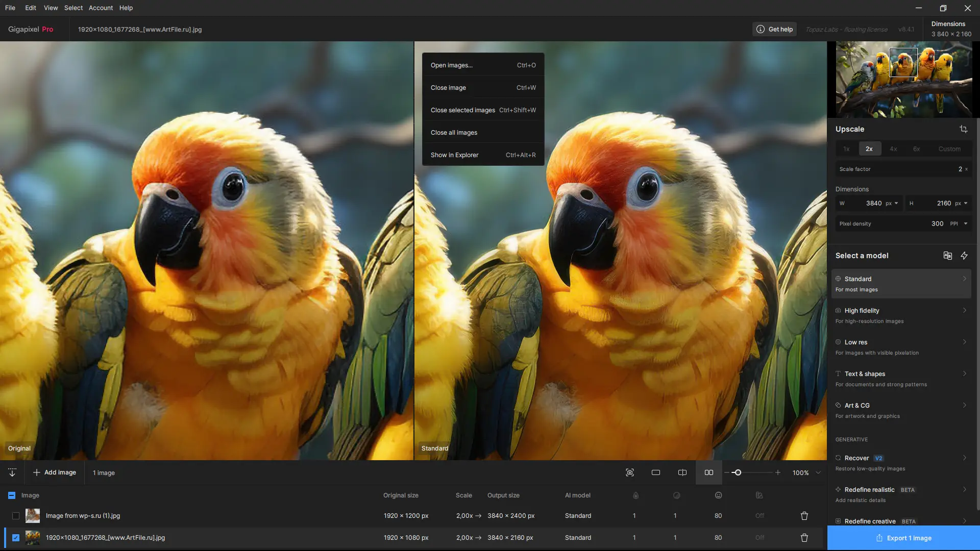 Установка Topaz Gigapixel AI Pro 8.4.1 RePack by KpoJIuK [En]
