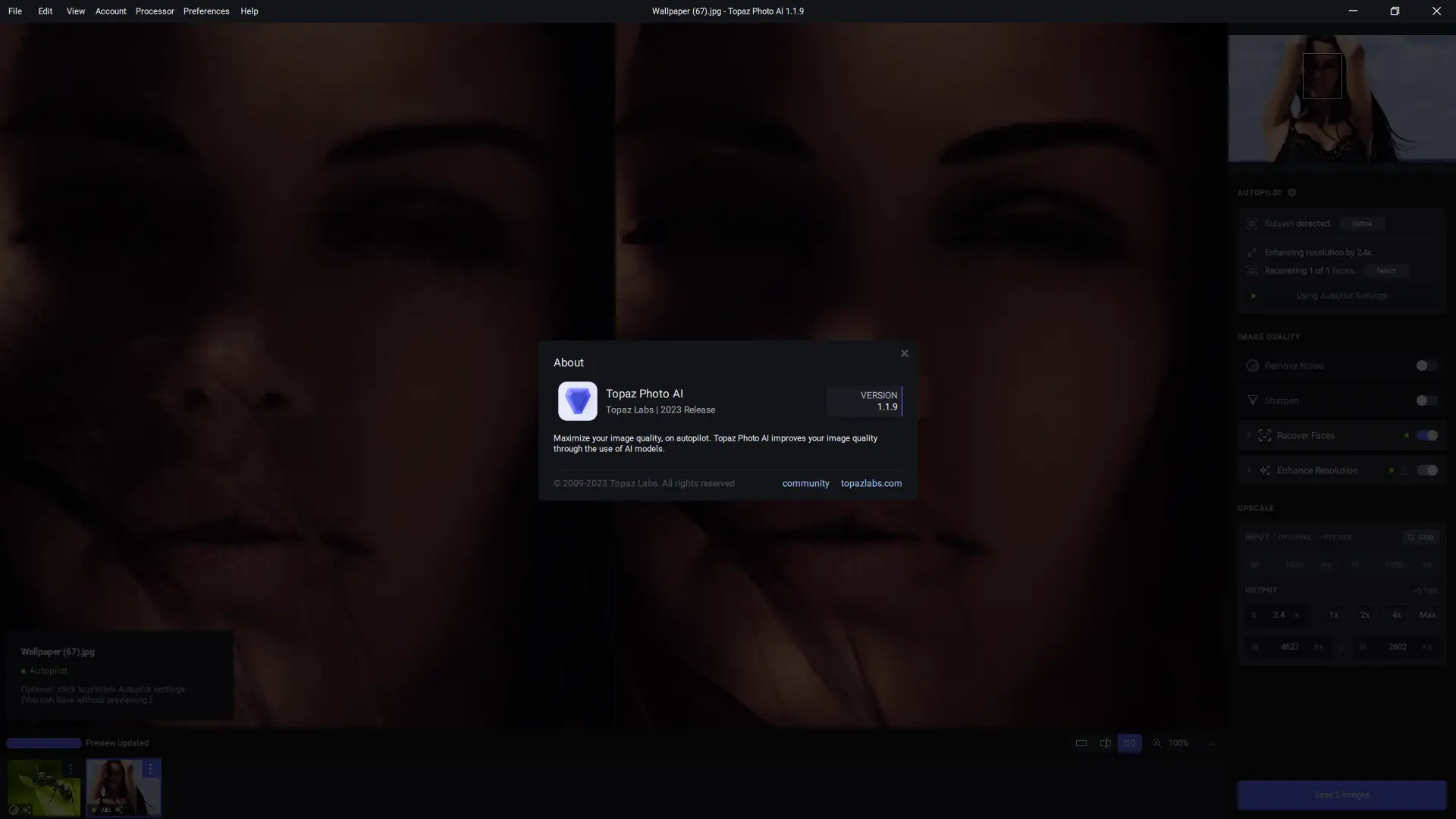 Установка Topaz Photo AI 1.1.9 (x64) RePack by KpoJIuK [En]