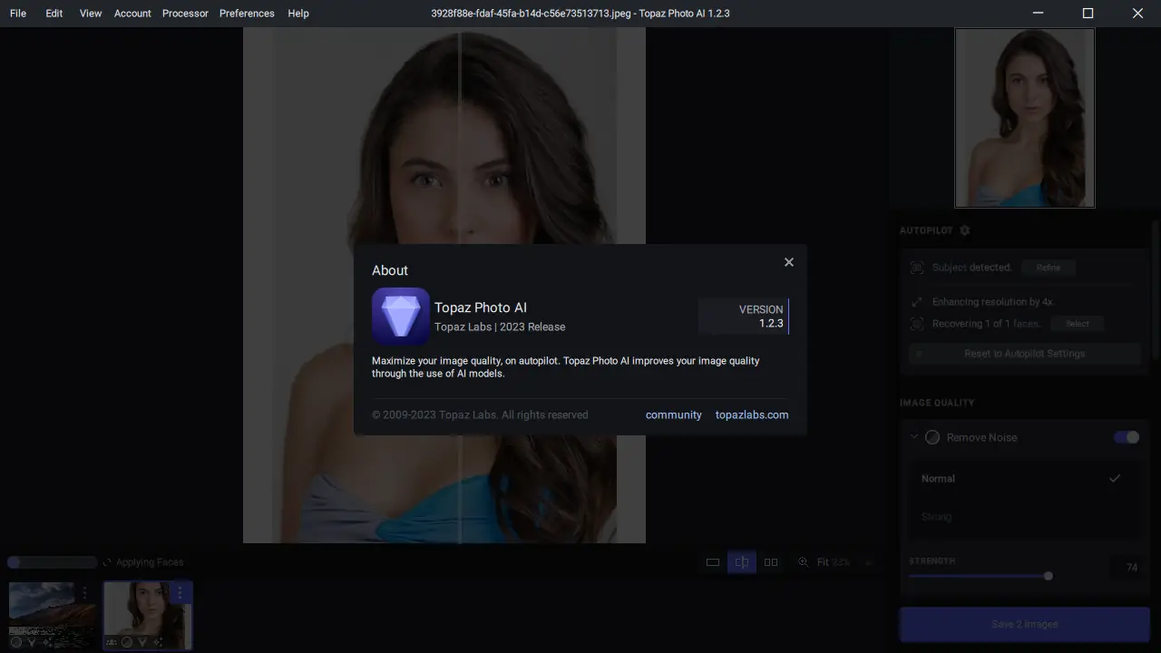 Установка Topaz Photo AI 1.2.3 (x64) RePack (& Portable) by elchupacabra [En]