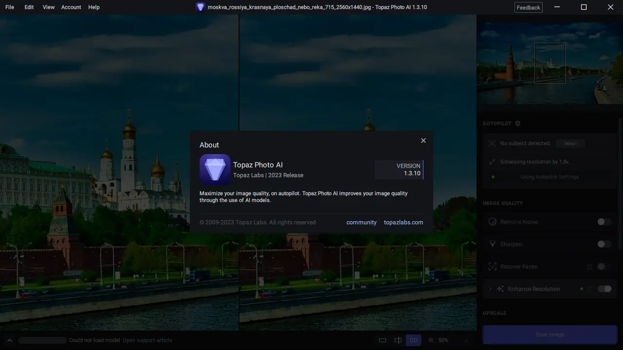 Установка Topaz Photo AI 1.3.10 (x64) RePack by KpoJIuK [En]