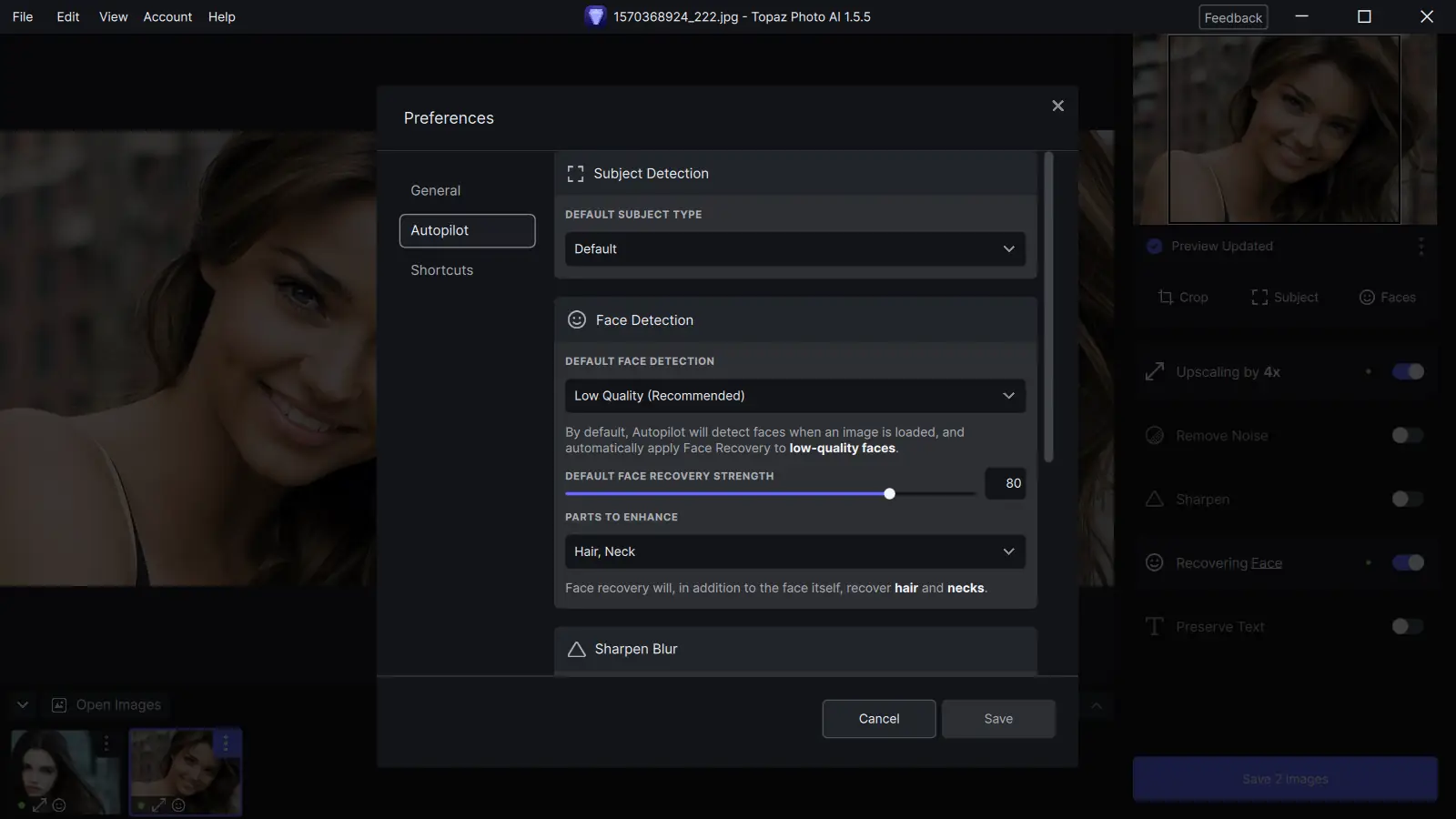 Установка Topaz Photo AI 1.5.5 (x64) Portable by 7997 [En]