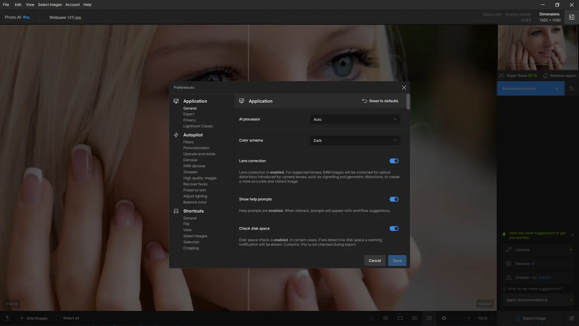 Установка Topaz Photo AI Pro 3.6.0 RePack by KpoJIuK [En]