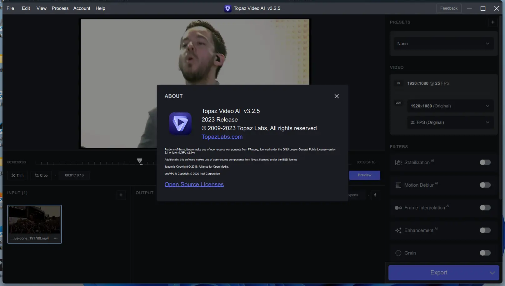 Установка Topaz Video AI 3.2.5 (x64) RePack by KpoJIuK [En]