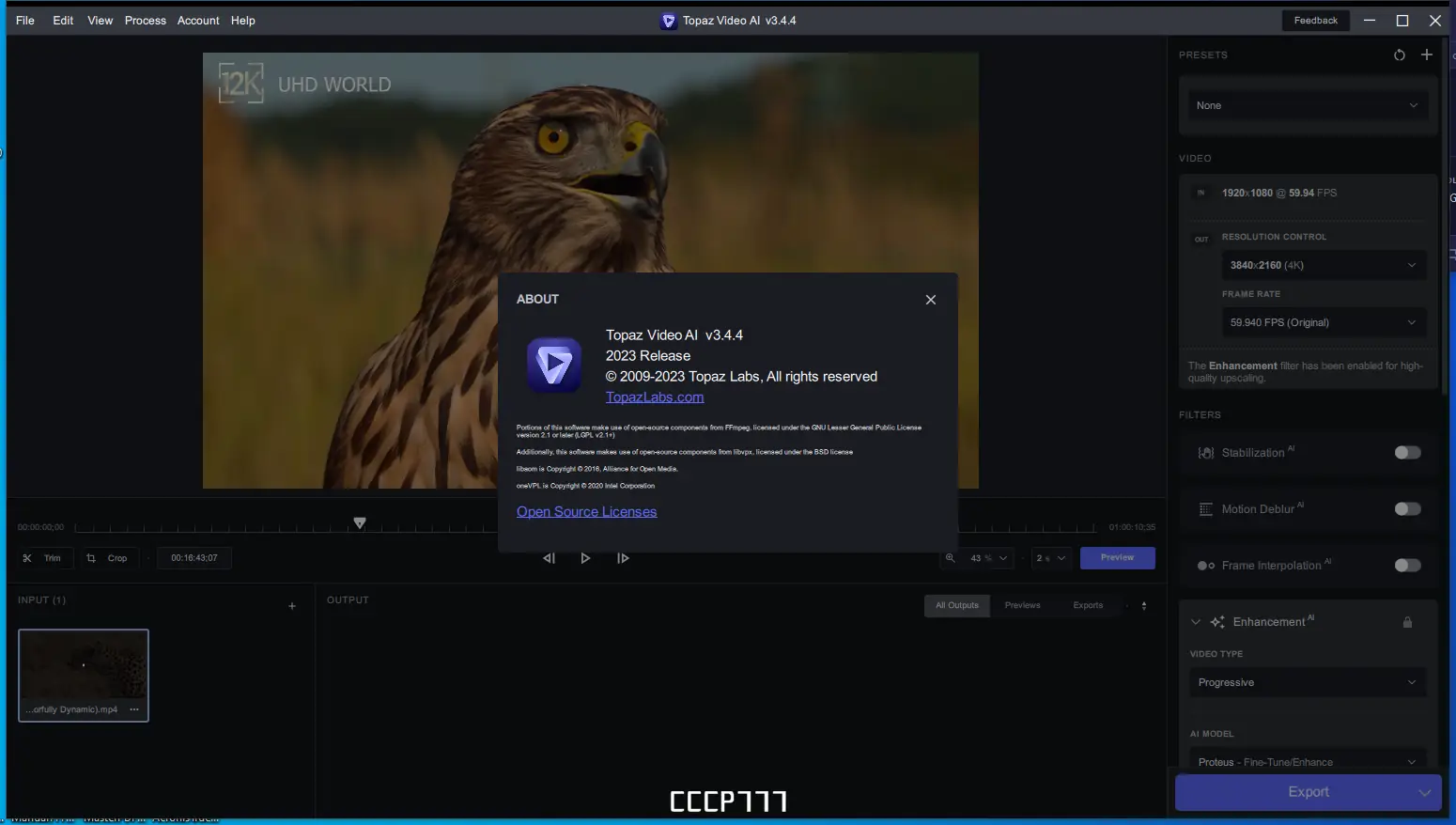 Установка Topaz Video AI 3.4.4 (x64) RePack by KpoJIuK [En]