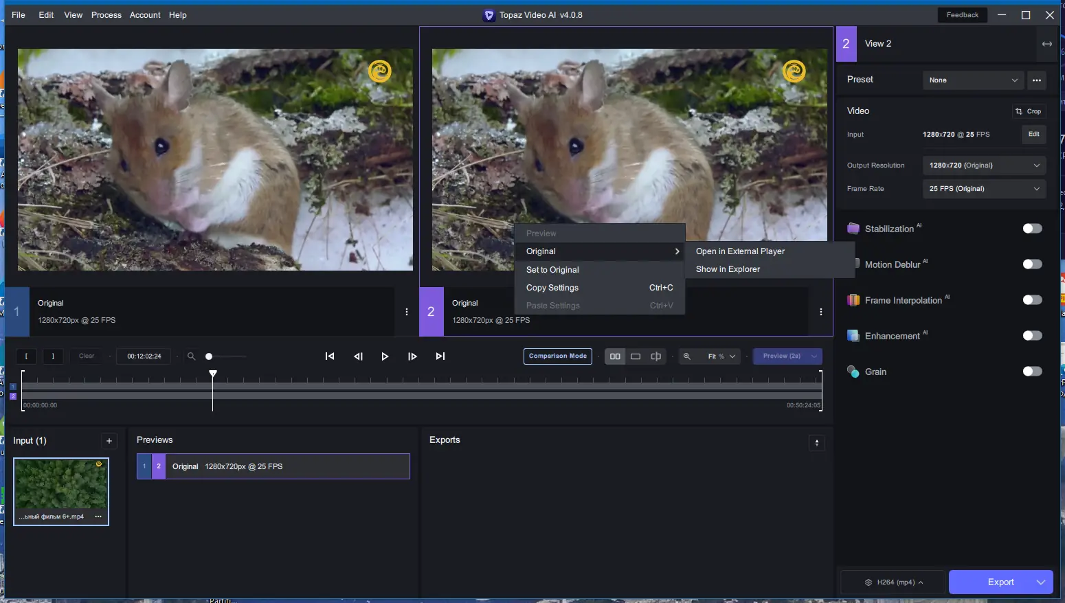 Установка Topaz Video AI 4.0.8 (x64) Portable by 7997 [En]