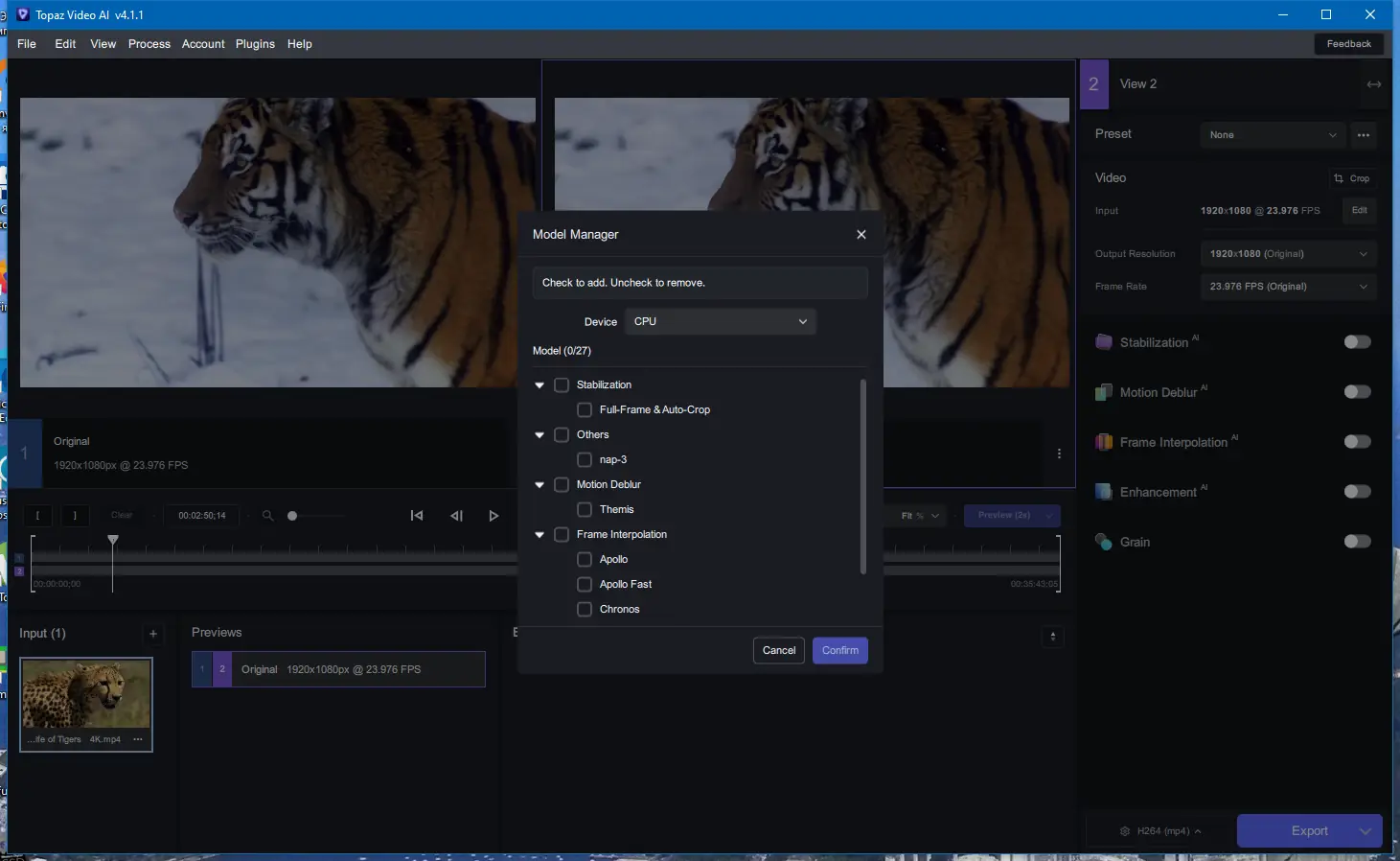 Установка Topaz Video AI 4.1.1 (x64) RePack by KpoJIuK [En]