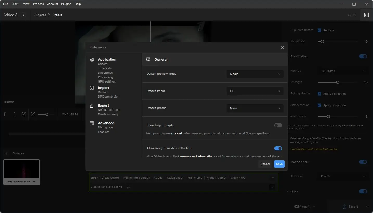 Установка Topaz Video AI 5.2.0 (x64) RePack (& Portable) by elchupacabra [En]