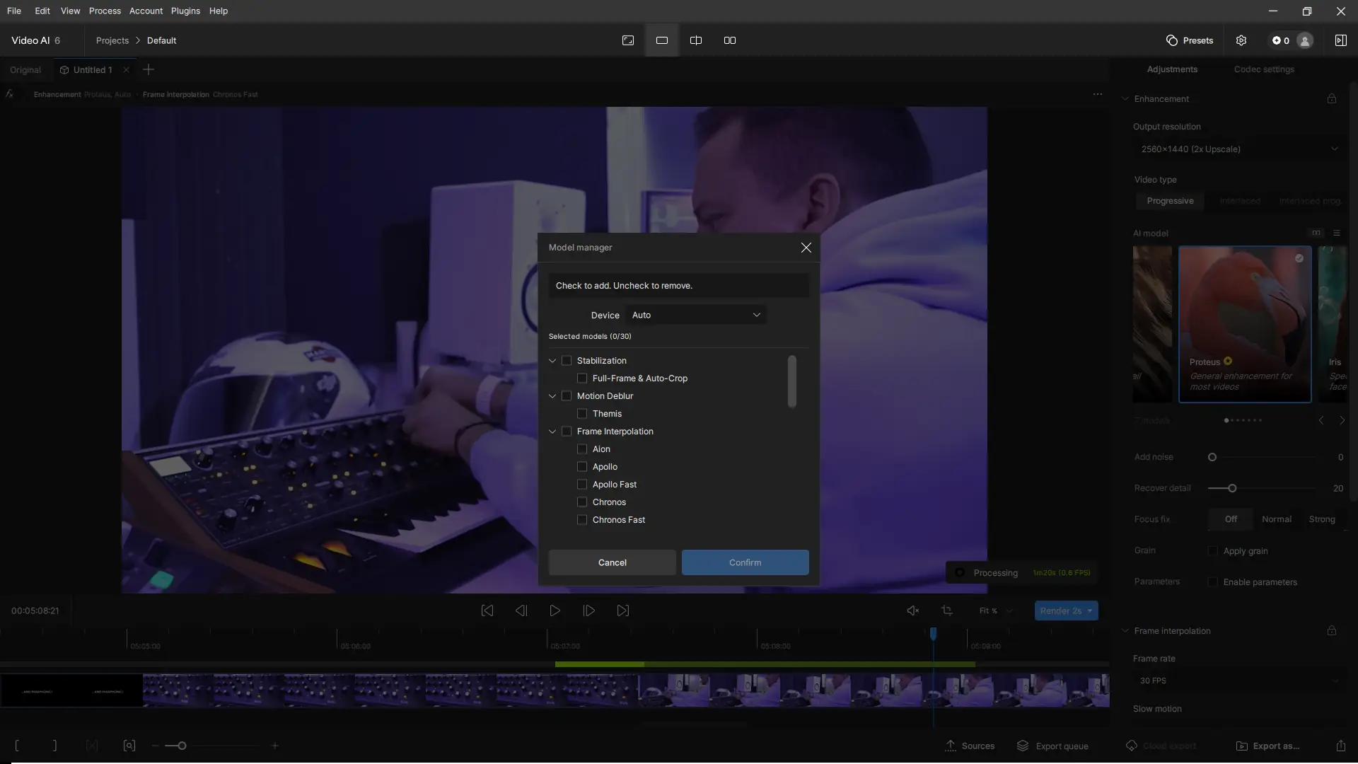 Установка Topaz Video AI 6.0.3 (x64) RePack by KpoJIuK [En]
