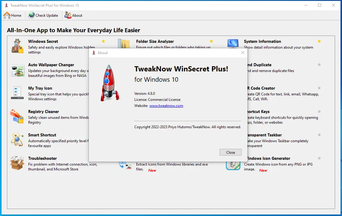 Установка TweakNow WinSecret Plus! 4.8.0 RePack (& Portable) by elchupacabra [En]
