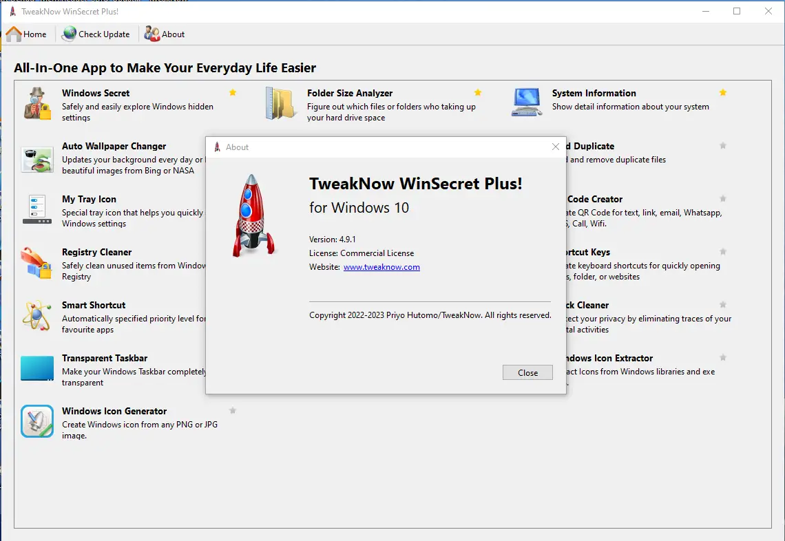Установка TweakNow WinSecret Plus! 4.9.1 RePack (& Portable) by elchupacabra [En]