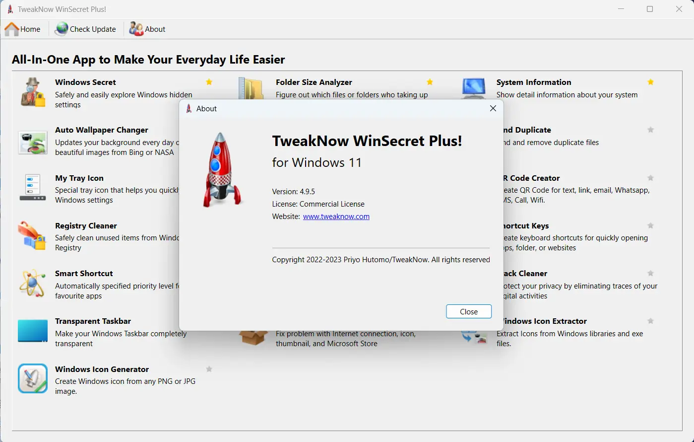Установка TweakNow WinSecret Plus! 4.9.5 RePack (& Portable) by elchupacabra [En]