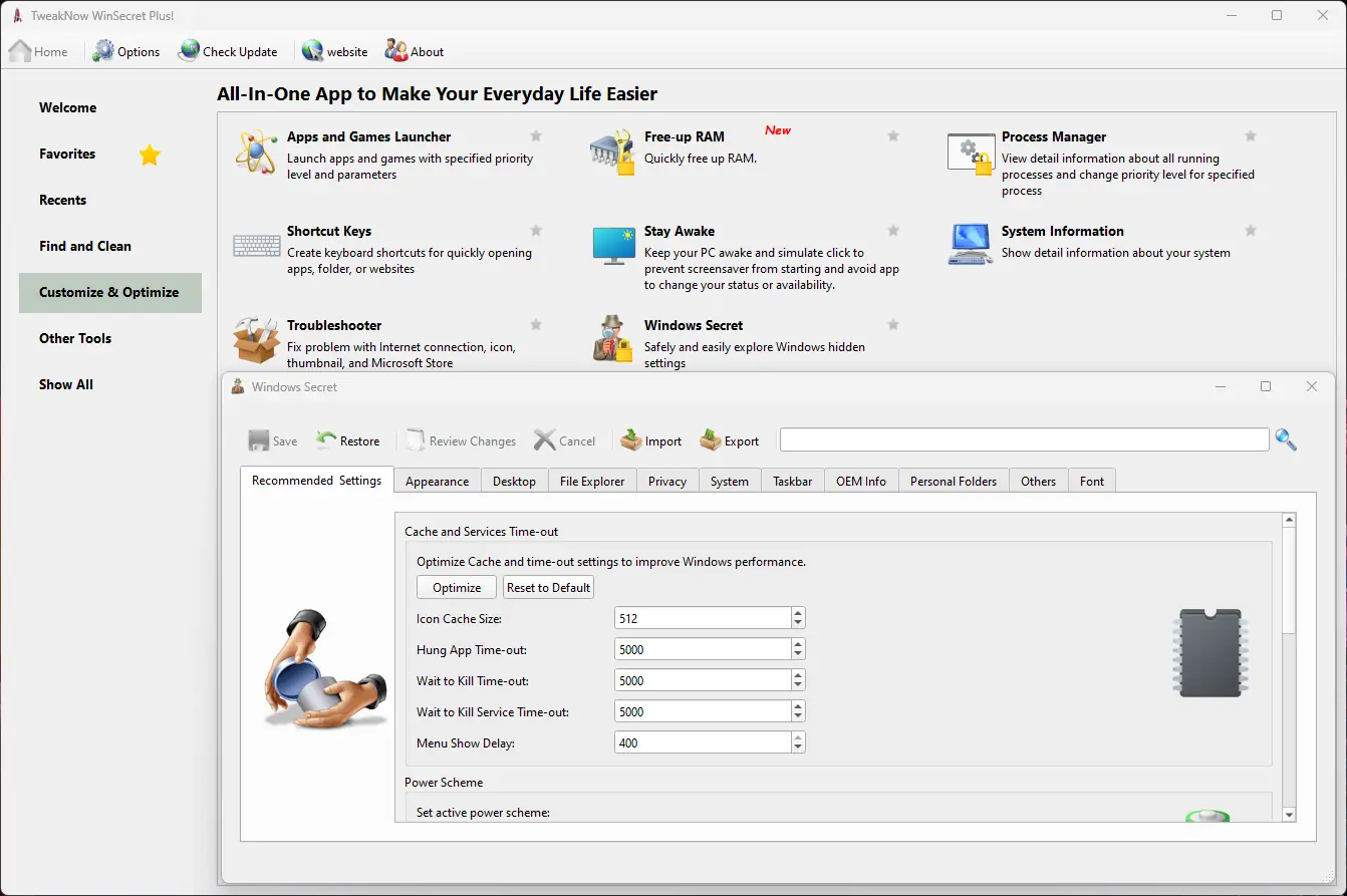 Установка TweakNow WinSecret Plus! 6.1.6 RePack (& Portable) by elchupacabra [En]