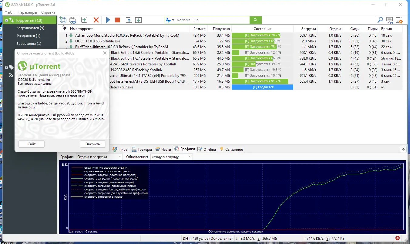 Установка uTorrent Pack 1.2.3.68 Repack (& Portable) by elchupacabra [Multi Ru]