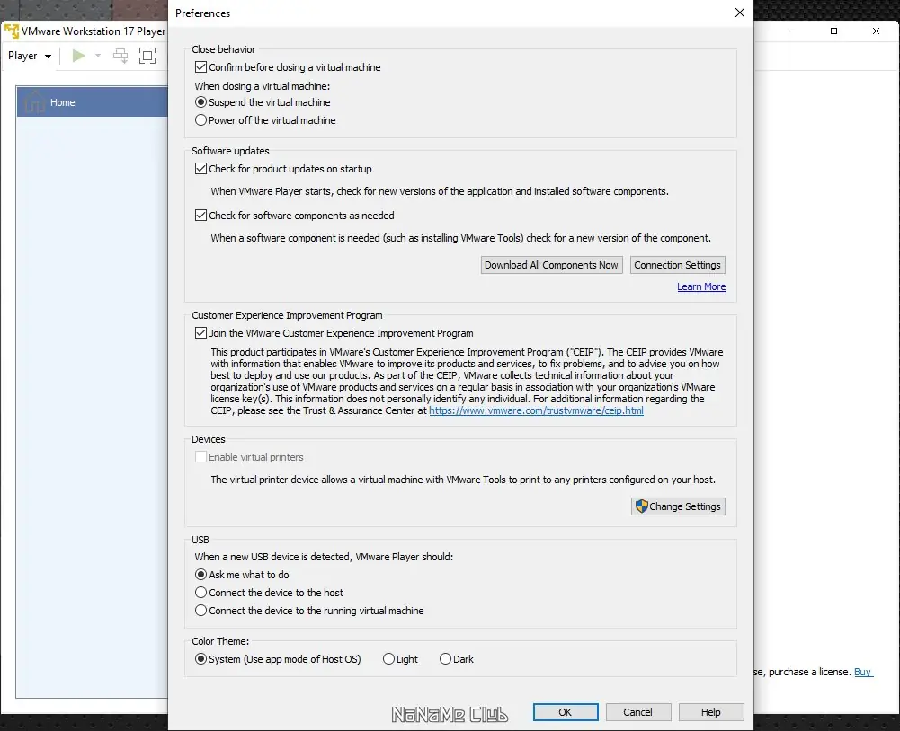 Установка VMware Workstation Player 17.0.2 Build 21581411 Free [En]