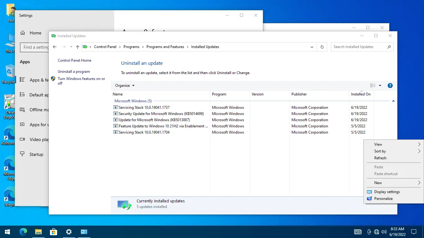 Установка Windows 10 (v21h2) x64 PRO by KulHunter v7.3 (esd) [En]