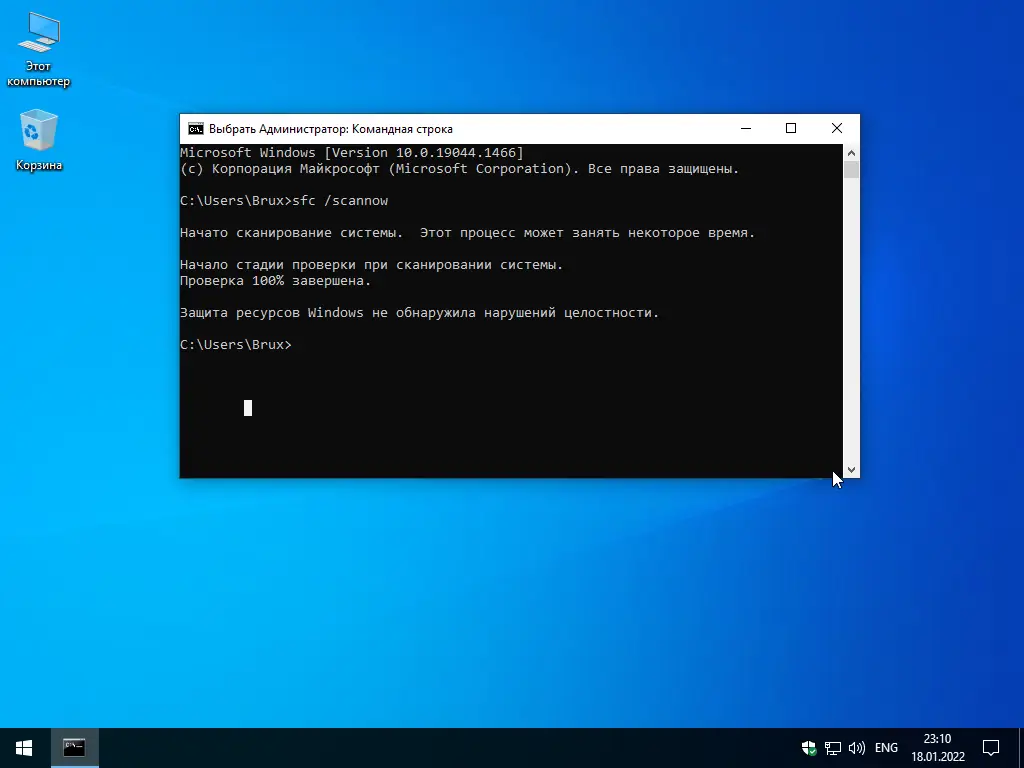 Установка Windows 10 Enterprise LTSC 21H2 (Build 19044.1466) x64 by Brux [Ru]