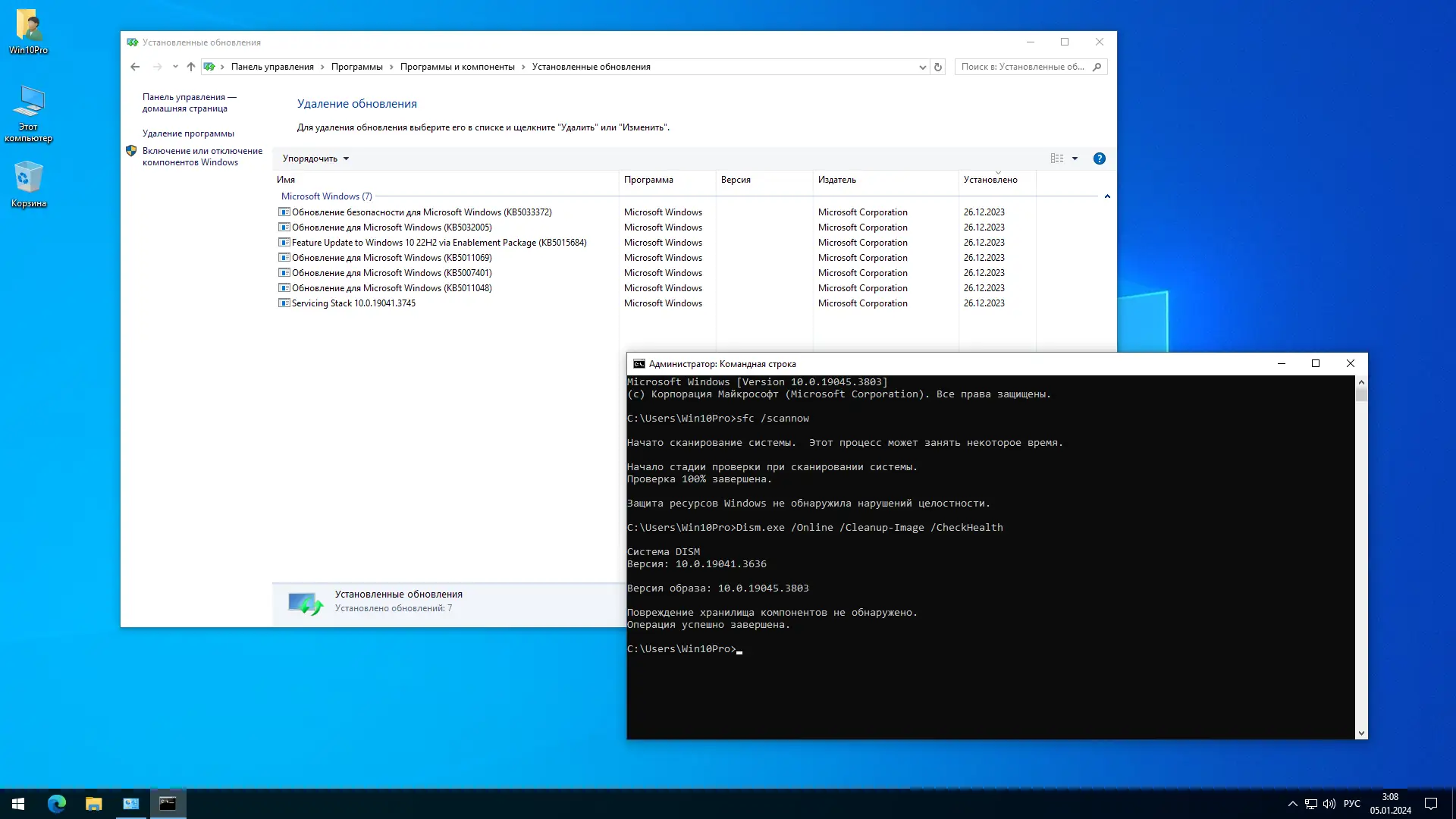 Установка Windows 10 Pro 22H2 19045.3803 x64 by SanLex [Lightweight] [Ru En]