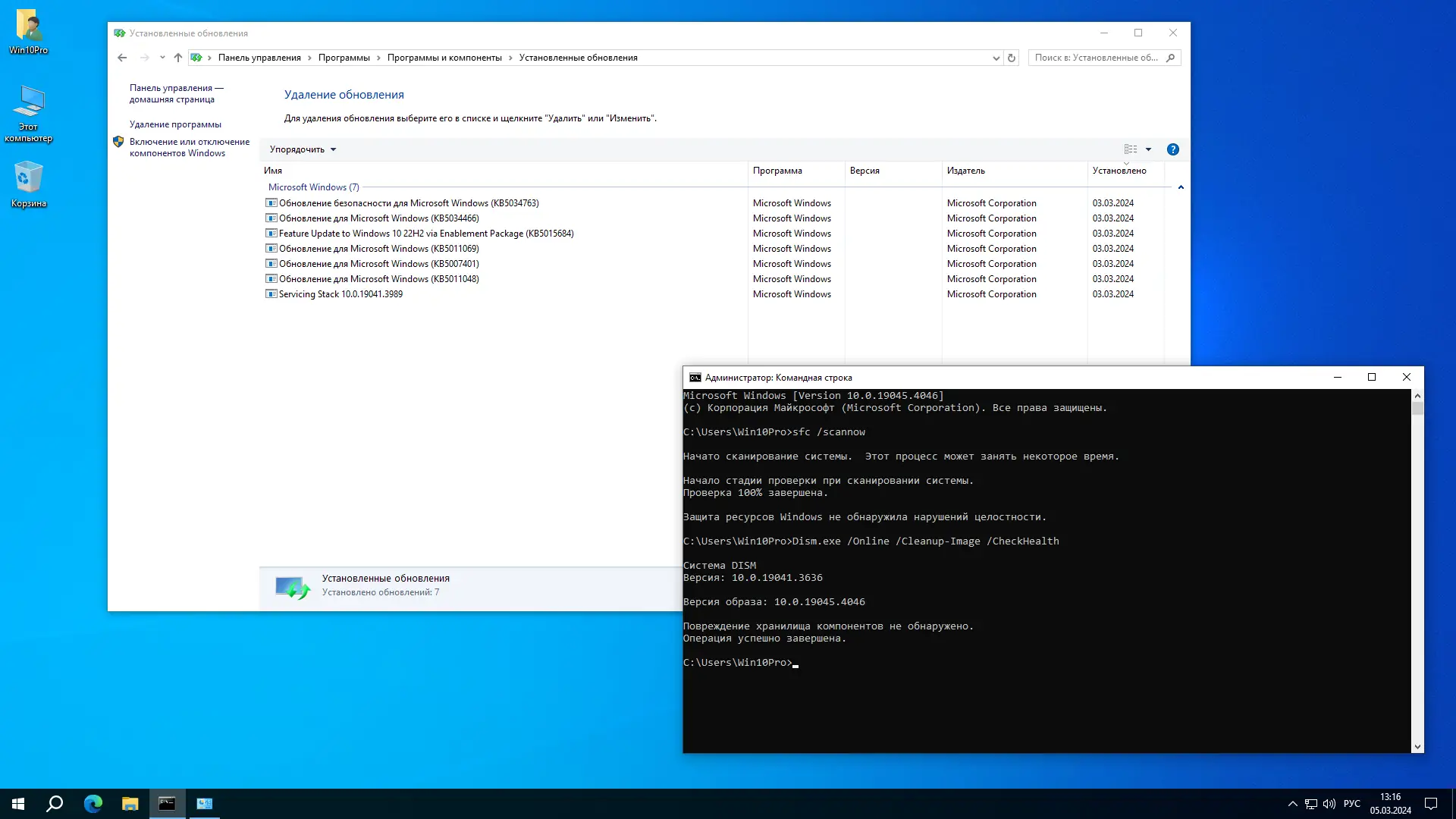 Установка Windows 10 Pro 22H2 19045.4046 x64 by SanLex [Lightweight] [Ru-En] (2024.03.05)