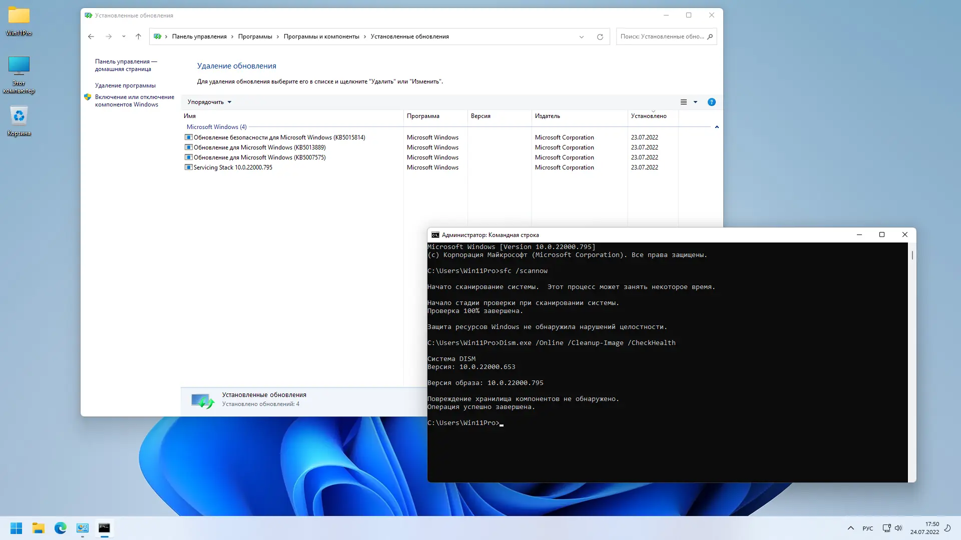 Установка Windows 11 Pro 21H2 22000.795 x64 by SanLex [Universal] [Ru En] (2022.07.24)