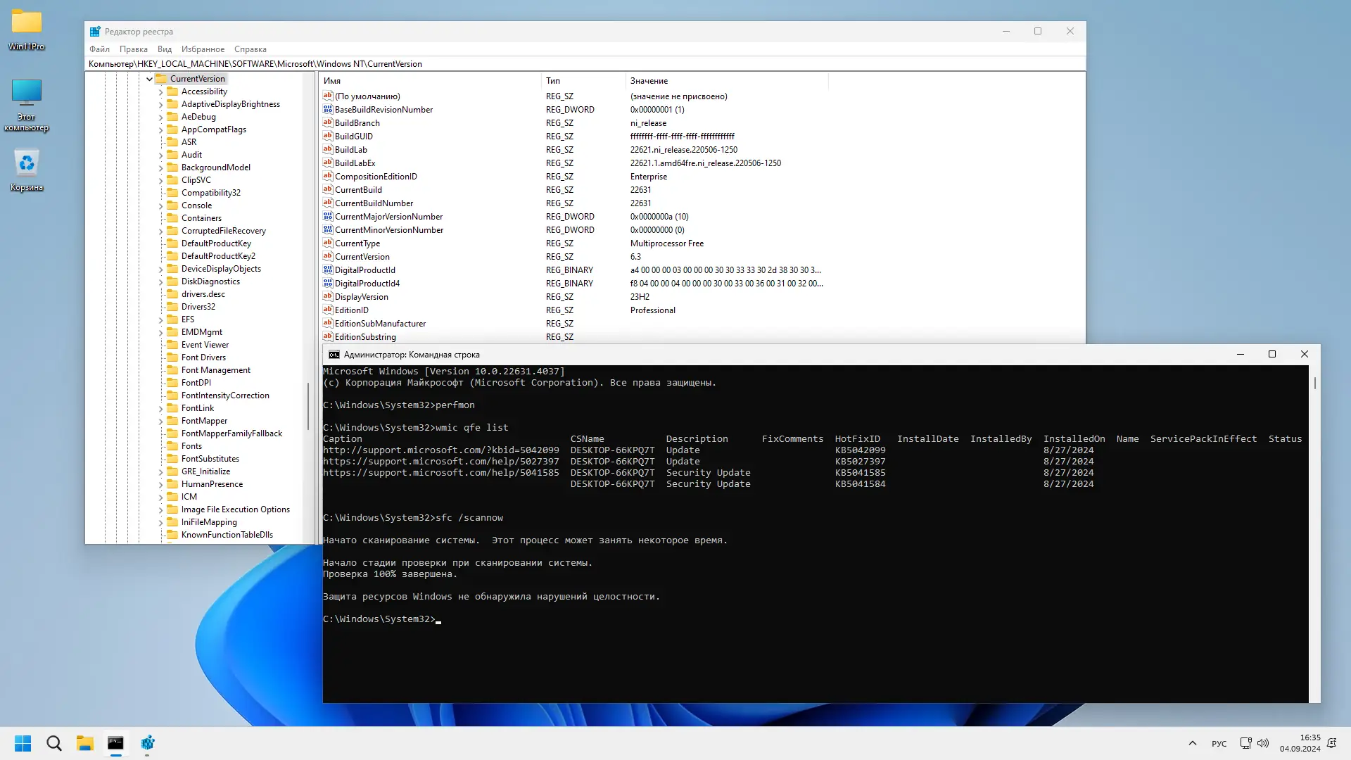 Установка Windows 11 Pro 22631.4037 x64 by SanLex [Lightweight] [Ru En] (2024.09.05)