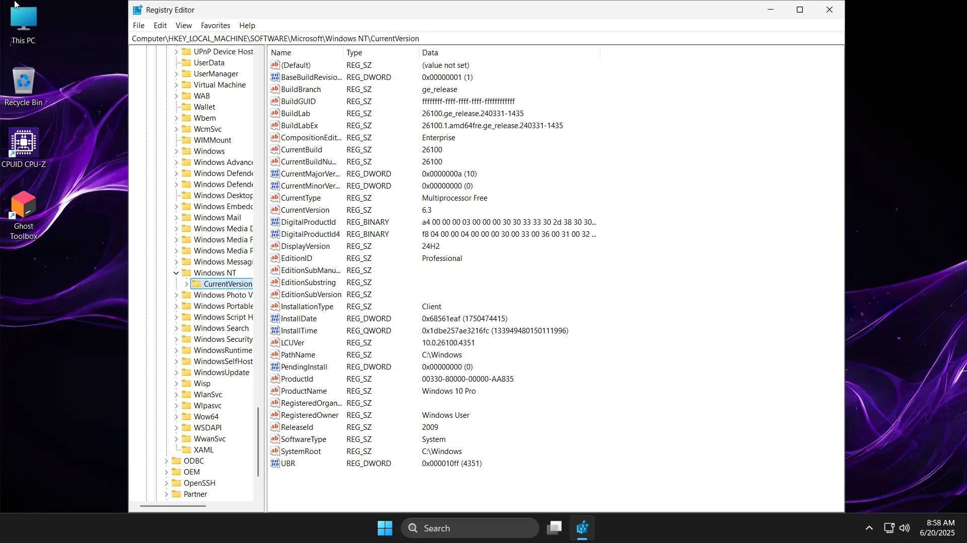 Установка Windows 11 PRO 24H2 26100.4351 Update 16 by Ghost Spectre [En]