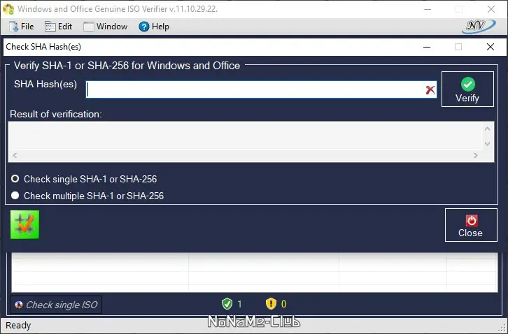 Установка Windows and Office Genuine ISO Verifier 11.10.29.22 Portable [En]